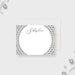 Personalized diamond wedding anniversary note card with elegant diamond border-front
