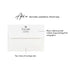 Optional return address printing example on a white envelope for personalized dog paw note cards.