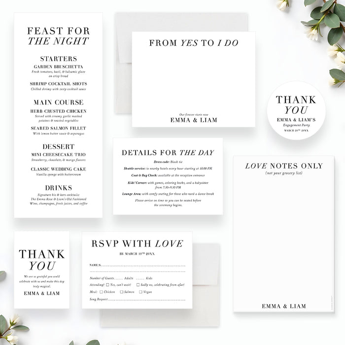 Personalized Engagement Party Invitation with Romantic Photo