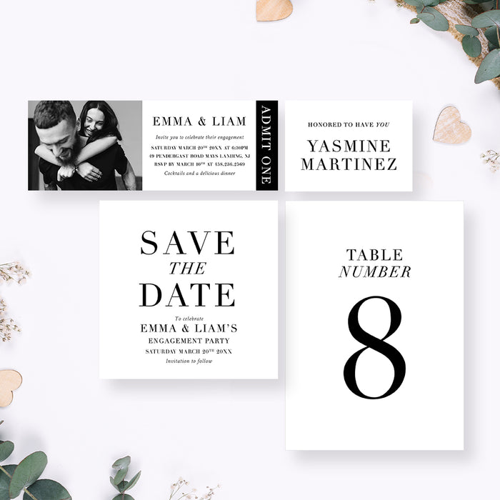 Personalized Engagement Party Invitation with Romantic Photo