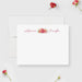 Personalized fall floral note cards with autumn colors stationery set for women