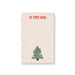Personalized Christmas notepad with family photos in colorful ornaments on a festive tree