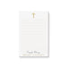 Personalized First Holy Communion notepad with a Christian cross design, custom name, and lined pages for a meaningful religious gift.