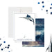 fishing thank you card with blue swordfish illustration, fishing hook detail, and custom name for fishermen and ocean lovers-front-back