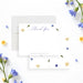 Personalized thank you card featuring soft pastel flowers, custom floral stationery gift for women’s parties.-front-back