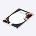Personalized notepad with a wine glass-shaped writing area, custom name, dark background and burgundy, blush and ivory flowers-side