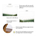 Front and back of personalized forest note cards showing A2 dimensions and matte cardstock details.