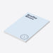 personalized Forty Something notepad with light blue background and modern minimalist design-side