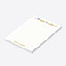 Personalized 30th birthday notepad featuring "So Happy I'm Thirty" wording, a modern purple and yellow design, and a custom name-side