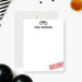 Front and back of personalized funny note card with custom name, black handcuff illustrations, red Case Closed stamp and solid black reverse-front