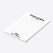 Personalized funny lined notepad for men with Confessions Go Here heading, black handcuff illustration and custom full name-side
