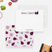 Personalized funny shallot thank you card with vegetable illustration and custom name-front-back