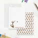 Personalized children's baseball note cards with a giraffe and baseball bat on the white front and a repeating giraffe pattern on the reverse.