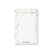 Personalized white notepad with gold swirl borders, elegant Secret Notes lettering, and a custom name at the bottom.