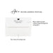 Optional return address printing example on a white envelope for personalized graduation cap note cards.