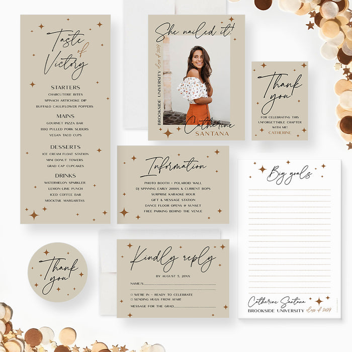 She Did It Graduation Party Invitation for Her