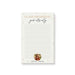 Cream-colored graduation notepad with “Class Dismissed” header, confetti accents, and personalized photo at the bottom