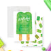 Personalized green watercolor ice pop birthday party invitation for kids with child’s name, age, date, venue, address and RSVP details-front-back
