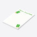 Personalized green watercolor ice pop notepad for kids with child’s name, lined writing area and two cheerful ice pop illustrations-side