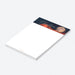 Personalized Halloween notepad with custom name, full moon, bats, dark sky artwork, and blank writing space-side
