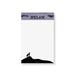 personalized Halloween notepad with howling wolf silhouette, starry purple sky, custom name, and blank writing space