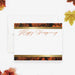 Personalized Happy Thanksgiving card with autumn tree border