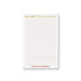 personalized holiday notepad with Merry Little Notes gold lettering and minimalist lined page design