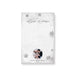 Personalized notepad featuring a family photo with a silver snowflake design, as a Christmas gift or winter event stationery