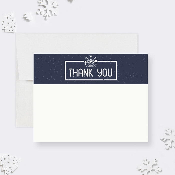 Personalized Holiday Thank You Card Winter Appreciation