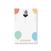 Kids' personalized notepad featuring a custom photo and a pastel balloon illustration