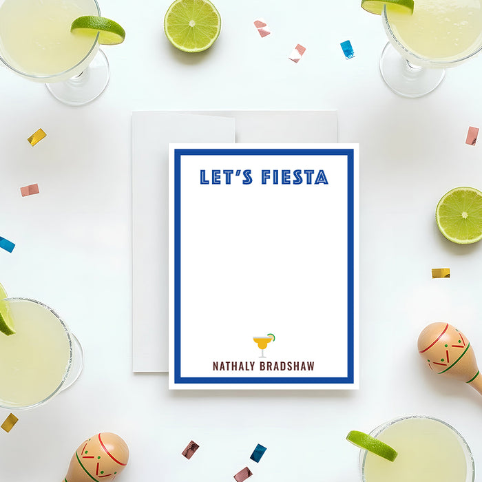 Personalized Fiesta Birthday Party Invitation with Margarita