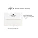 Example of optional return address printing in black ink on a white envelope flap, with the reverse side of the envelope shown below.