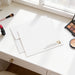 Personalized makeup artist note card featuring a gold lipstick and lips monogram logo, custom name and contact details