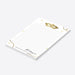 Personalized masquerade notepad featuring a gold mask illustration, elegant gold accents, lined writing pages, and a custom name-side