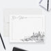 Personalized note card with a hand-drawn Mediterranean village and custom name-front