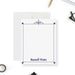 Personalized men’s note card with elegant frame design and monogram