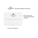 Optional return address printing example on a white envelope for personalized mint cloud note cards.
