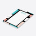 Personalized geometric color block notepad with custom name, black border, aqua and blush accents and spacious blank writing area-side