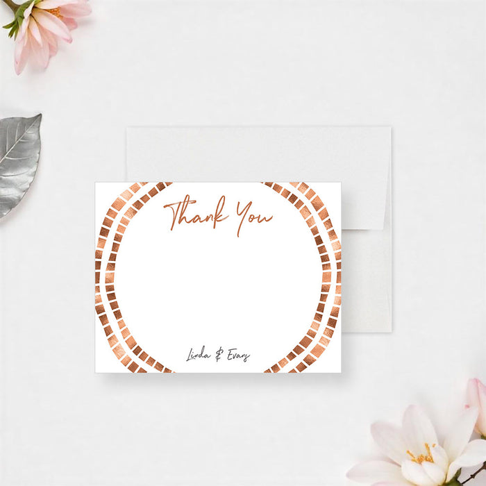 Personalized Modern Geometric Wedding Invitation with Circle Border