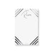 Personalized modern gray striped notepad for men with custom name, black-and-white diagonal corner stripes and spacious blank writing area