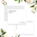 Personalized thank you card with a custom name, ideal for weddings, bridal showers, anniversaries, engagements, and vow renewals.-front-back