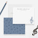 Music note stationery set for teachers featuring custom name