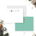 Winter cocktail thank you note card with mitten and martini glass illustration, personalized holiday stationery for festive notes.-front-back