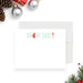 Winter cocktail thank you note card with mitten and martini glass illustration, personalized holiday stationery for festive notes.-front