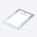 personalized nautical notepad with navy stripe border anchor motif and custom name-side