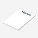 Personalized navy blue notepad for men with custom name lettering and a spacious white writing area for notes and lists-side