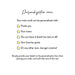 Note card personalization ideas including a thank you message, name, blank card or favorite quote.