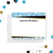 Personalized blue geometric note card featuring a custom name and modern stationery design.-front