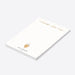Champagne celebration notepad with confetti dot design and bubbly notes lettering for party planning and personalized stationery.-side