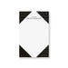 Black and gold notepad with a customizable name printed on premium white paper for professional and corporate use.